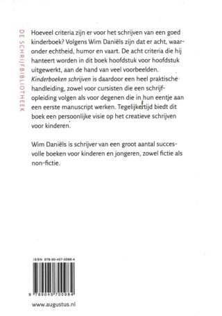 Kinderboeken schrijven - achterkant